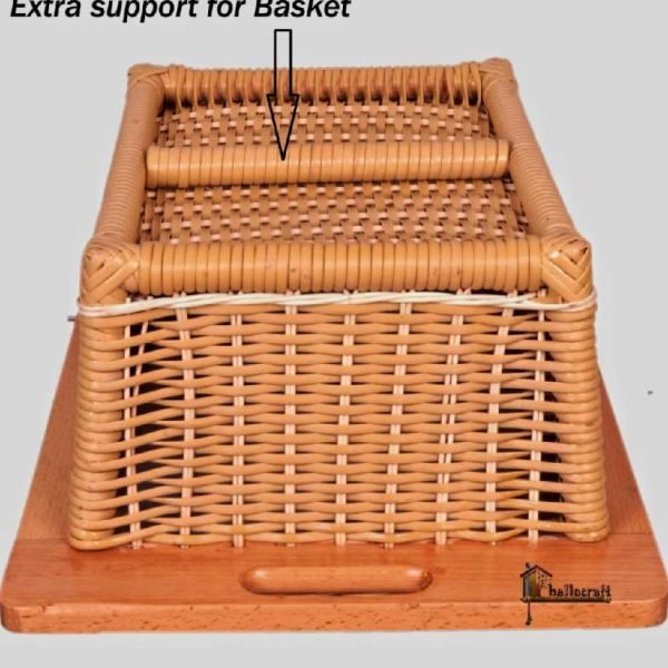 Wicker basket pvc vegitable basket 450mm 4",6",8" wooden finish