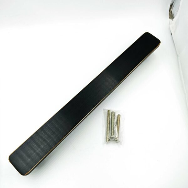 Maindoor handle plain Black matt finish 14",20" with golden line border 5112