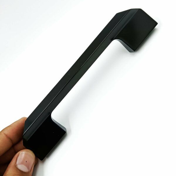 Drawer wardrobe cupboard handle black glossy 6",8",12",18",24" fancy 3525