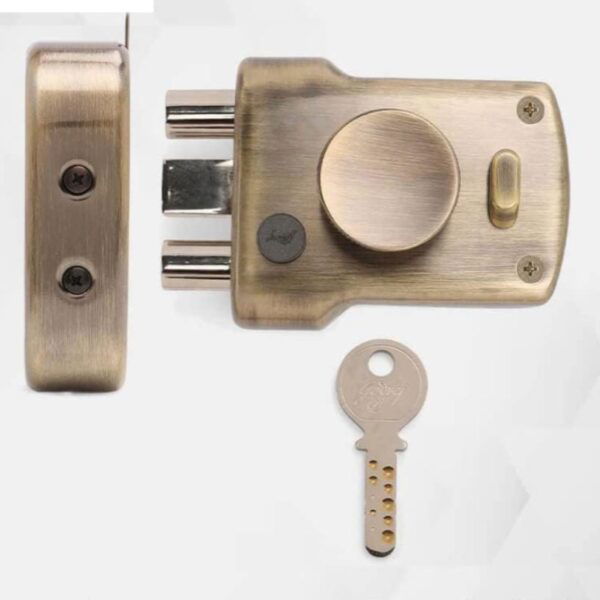 Godrej maindoor lock tri shaft 1ck 5123 brass antique 5 years warrenty tribolt free installation