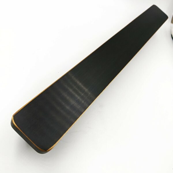 Maindoor handle plain Black matt finish 14",20" with golden line border 5112
