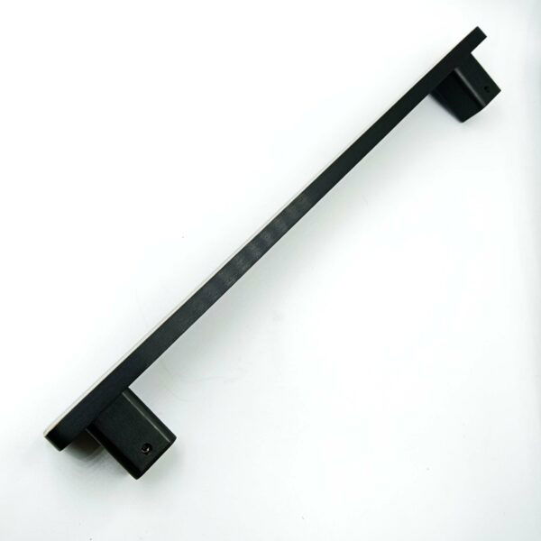 Maindoor handle plain Black matt finish 14",20" with golden line border 5112