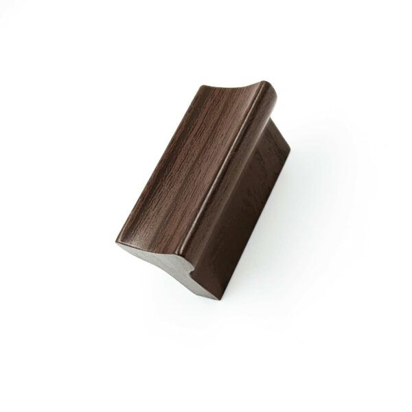 Drawer cabinet knob Rectangular wooden brown finish 2"*1" aluminium light weight (sujin)