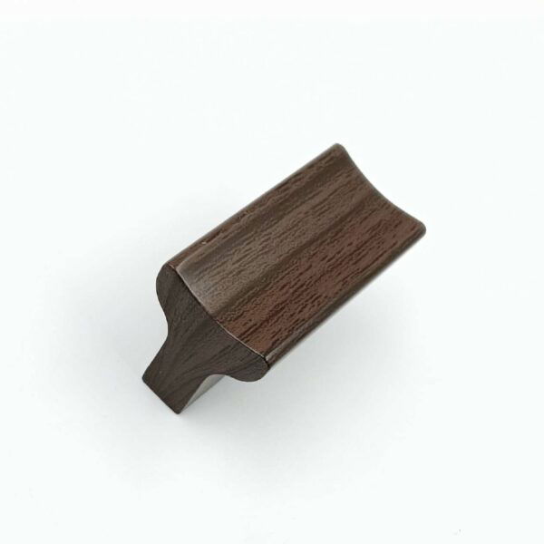 Drawer cabinet knob Rectangular wooden brown finish 2"*1" aluminium light weight (sujin)