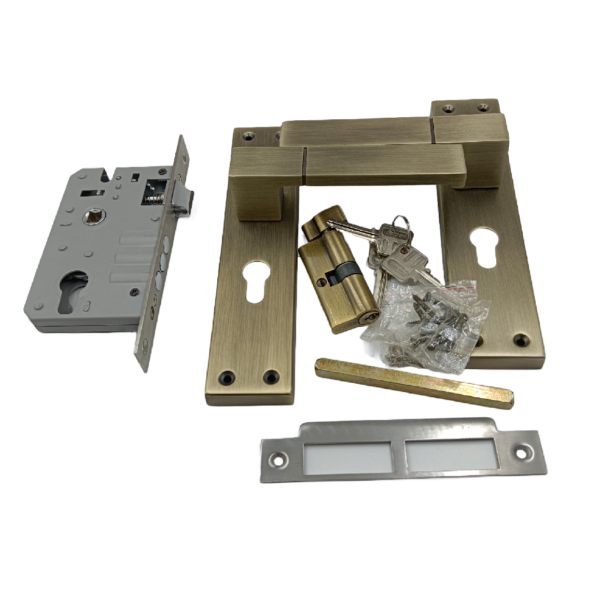 Mortise lock spider antique finish cylinder key square IALE02MAB 200mm 1 year warrenty