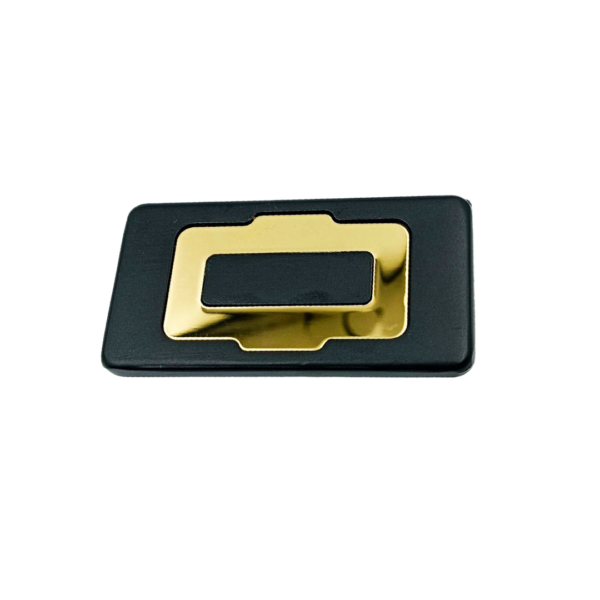 Drawer knob Black with pvd gold finish 2"*1" rectangluar CW-8033 best quality
