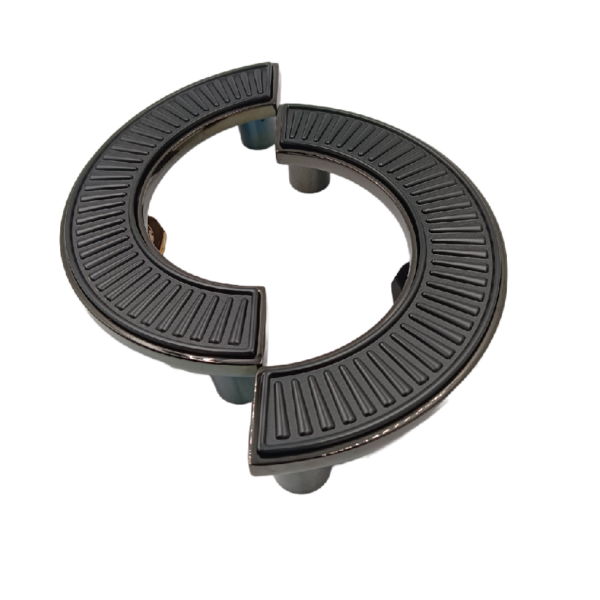 Wardrobe handle Black finish C type 200mm round (set of 2pcs) 1035