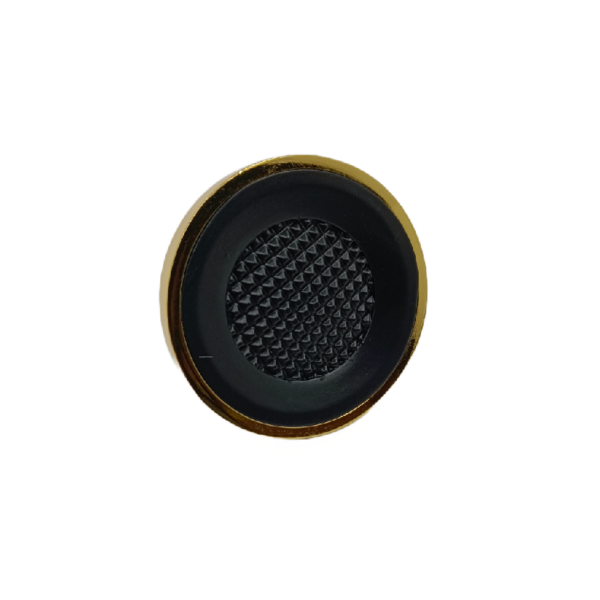 Drawer knob black with gold finish round 50mm