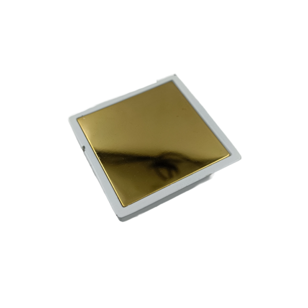 Drawer knob square pvd gold with white border 50mm best quality 2060
