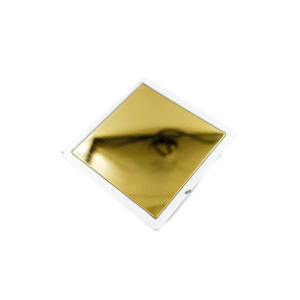 Drawer knob square pvd gold with white border 50mm best quality 2060