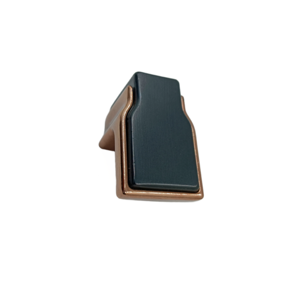 Drawer knob Black with pvd rosegold 35mm L type 2047