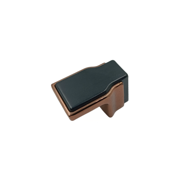 Drawer knob Black with pvd rosegold 35mm L type 2047