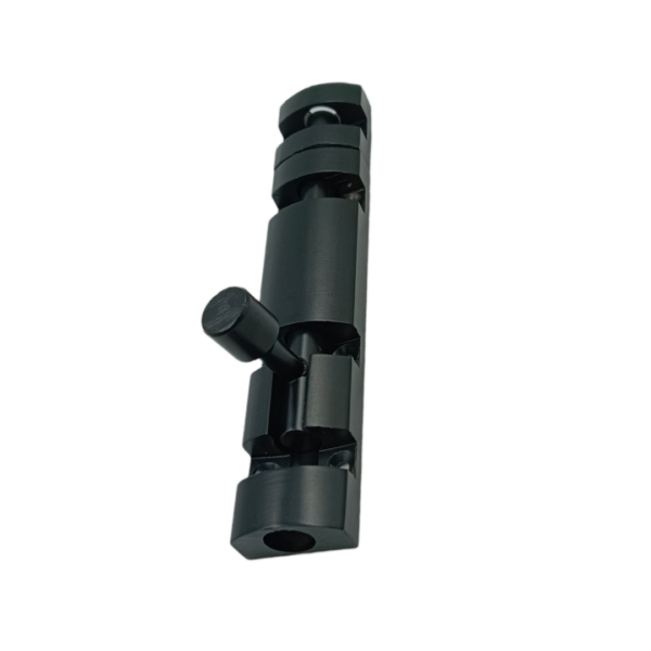 Black towerbolt for maindoor xylo 4",6" aluminium