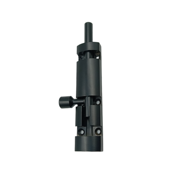 Black towerbolt for maindoor xylo 4",6" aluminium