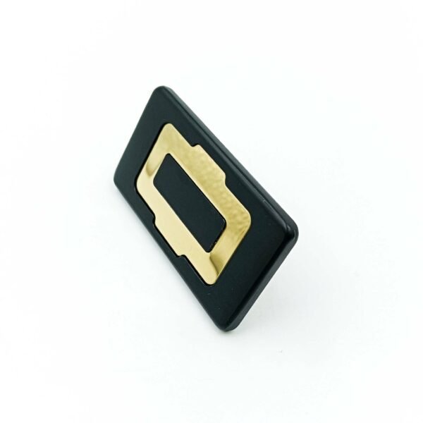 Drawer knob Black with pvd gold finish 2"*1" rectangluar CW-8033 best quality