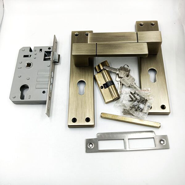 Mortise lock spider antique finish cylinder key square IALE02MAB 200mm 1 year warrenty