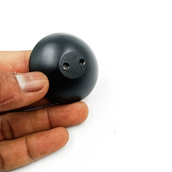 Drawer knob round 35mm black curved shape V-279