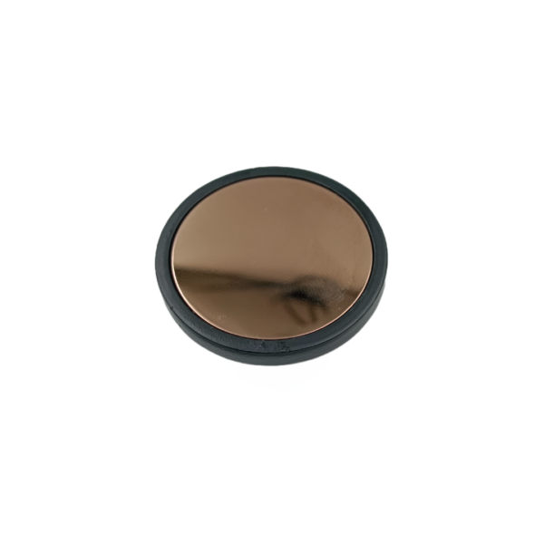Drawer knob round pvd rosegold with black border 38mm