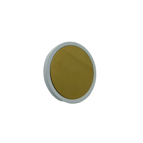 Drawer knob round pvd gold with white border 38mm