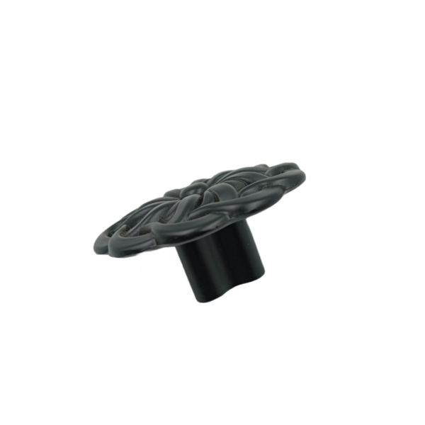 Drawer knob Black round design 50mm 2053