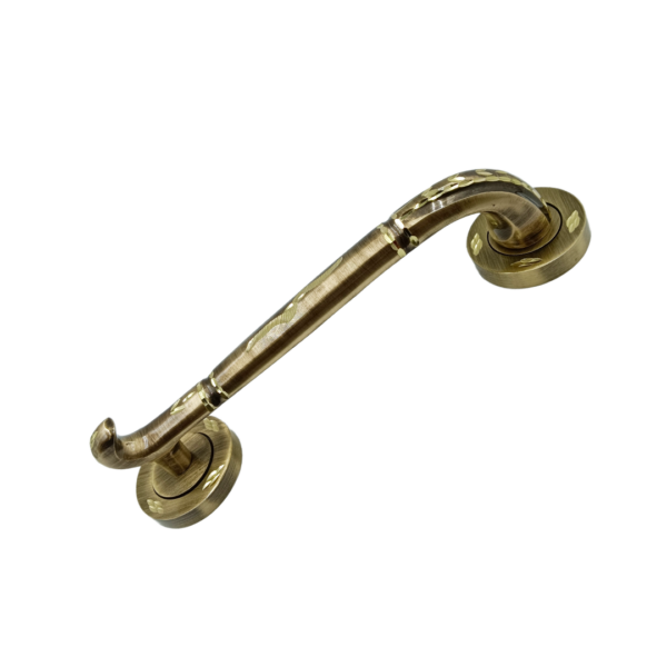 Maindoor pull handle Brass Antique diamond cut heavy 8" Gajraj