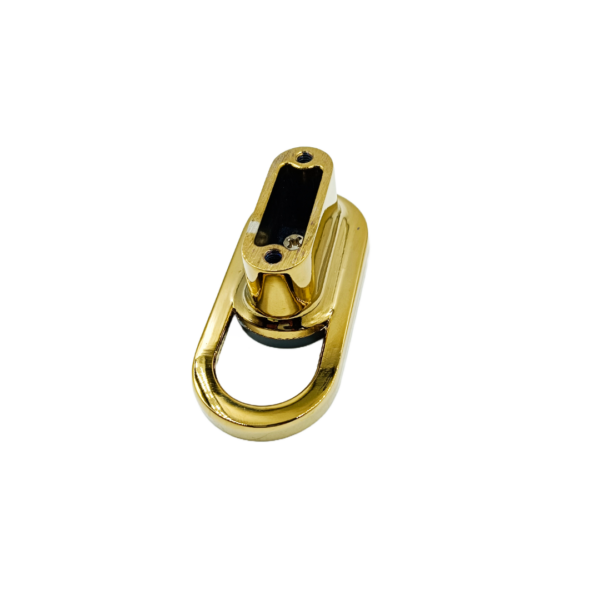 Drawer knob pvd Gold with black 75mm vertical oval with ring type 1301