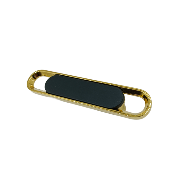 Drawer knob black with pvd gold finish 125mm 5" horizontal oval 1301