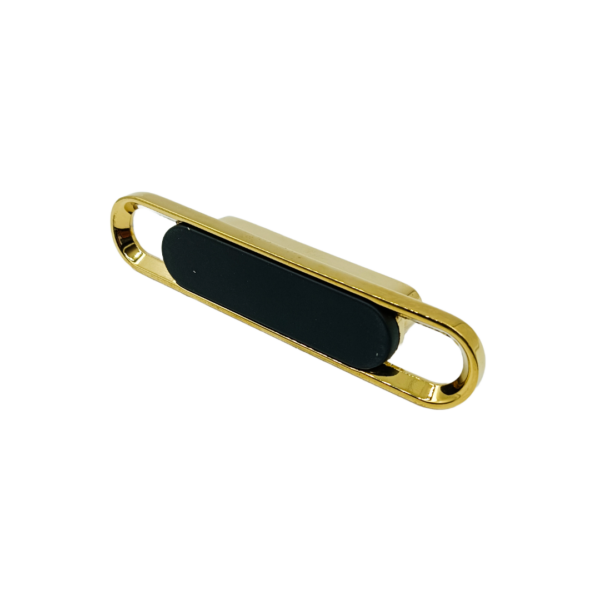 Drawer knob black with pvd gold finish 125mm 5" horizontal oval 1301