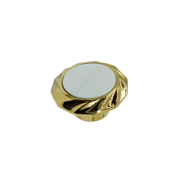 Drawer knob cabinet knob round pvd gold white 50mm (2") 1040