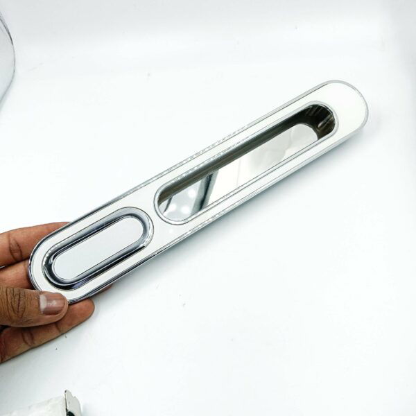 Concealed handle white c.p sliding door handle 4",8" size:4",8" finish: white with c.p premium quality