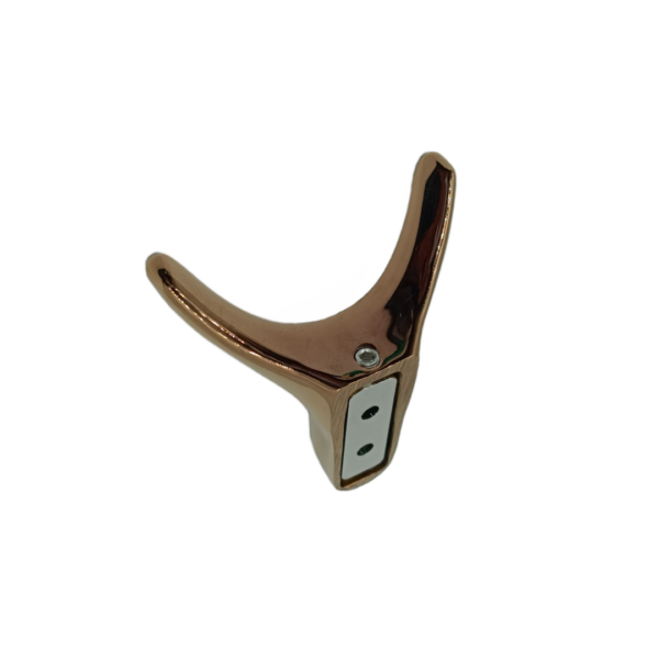 Coat hook pvd RoseGold finish double Y hook 1357 finish:pvd Rosegold Y type hanger hook best quality used for hanging coat,shirt,etc suitable for bathroom and bedroom doors and walls