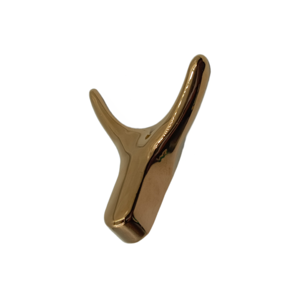 Coat hook pvd RoseGold finish double Y hook 1357 finish:pvd Rosegold Y type hanger hook best quality used for hanging coat,shirt,etc suitable for bathroom and bedroom doors and walls