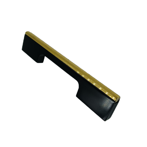 Drawer wardrobe handle pvd gold with black 1029 4",8",10",12",18",24",32",40"