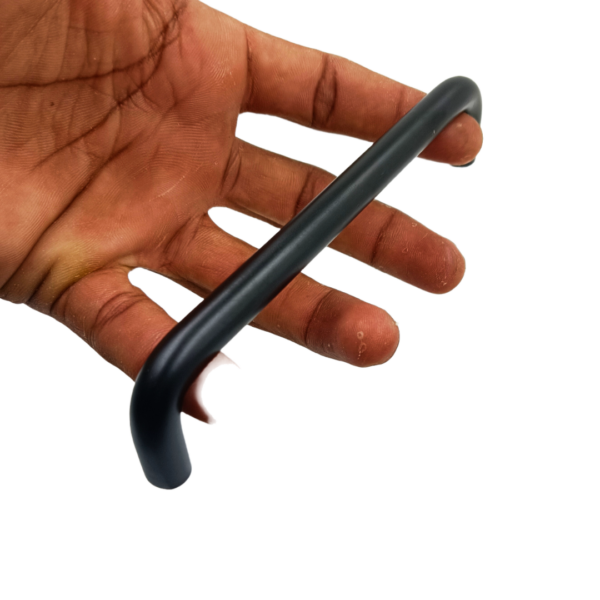 Drawer handle wardrobe handle black finish 10mm round 4",6",8",10"