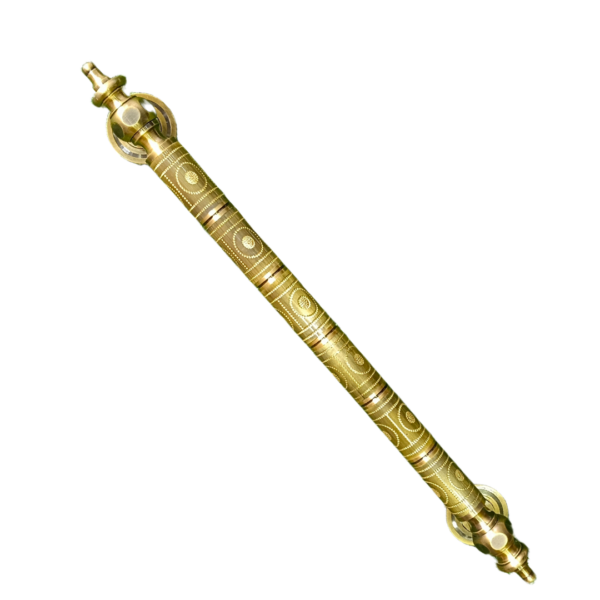 Maindoor handle brass antique diamond cut 8",10",12",16",18",24" round S-08
