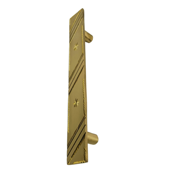 Maindoor handle brass antique 10" square diamond cut calisto deepanshu