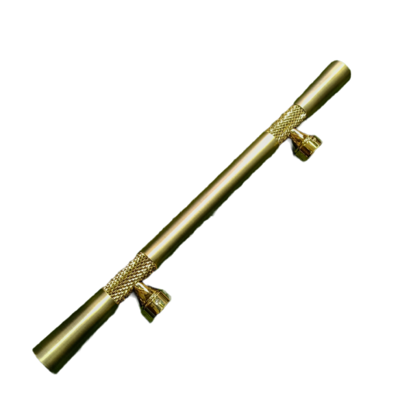 Maindoor handle brass antique with pvd gold glitter 18",24",36",48" round MH-102