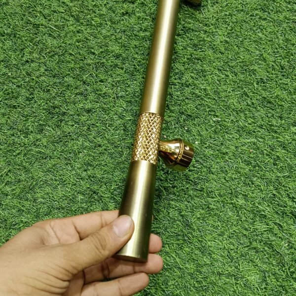 Maindoor handle brass antique with pvd gold glitter 18",24",36",48" round MH-102