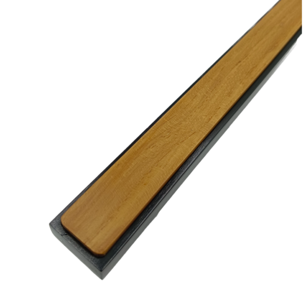 Drawer wardrobe handle wooden finish with black border 4",8",10",12",18",24" SI-076