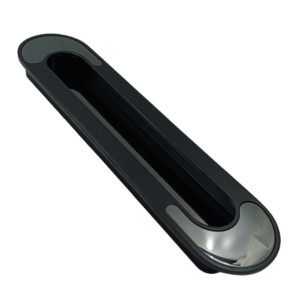 Concealed handle black sliding wardrobe door handle 4",8",10" 1383
