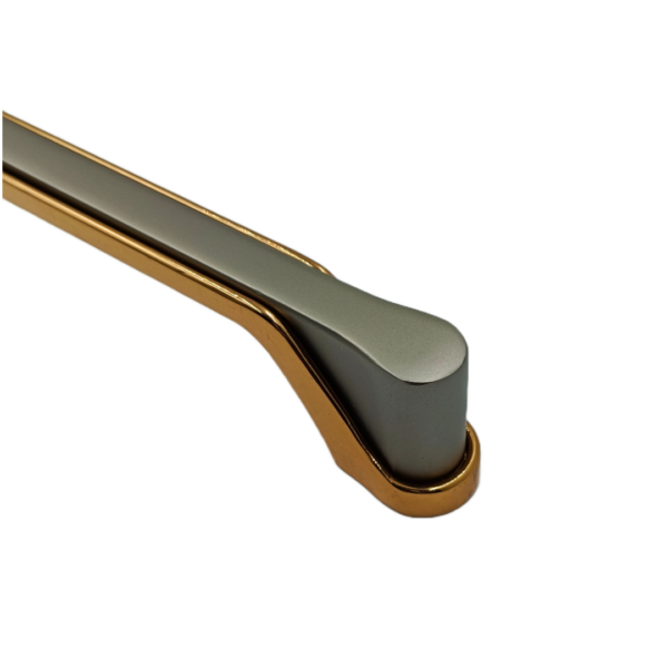 Drawer wardrobe handle Rosegold with grey 4",8",10" 607